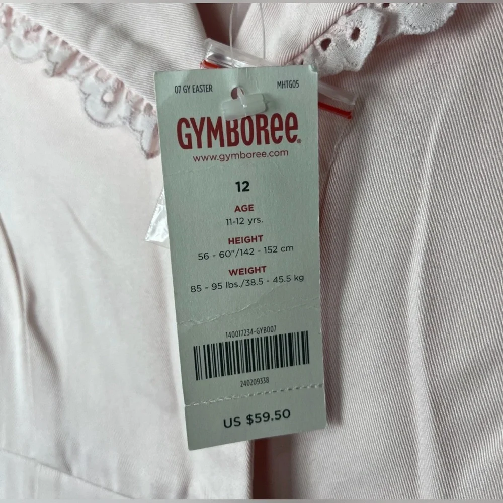 Gymboree NWT Pink Girls Trench Coat Size 12‎